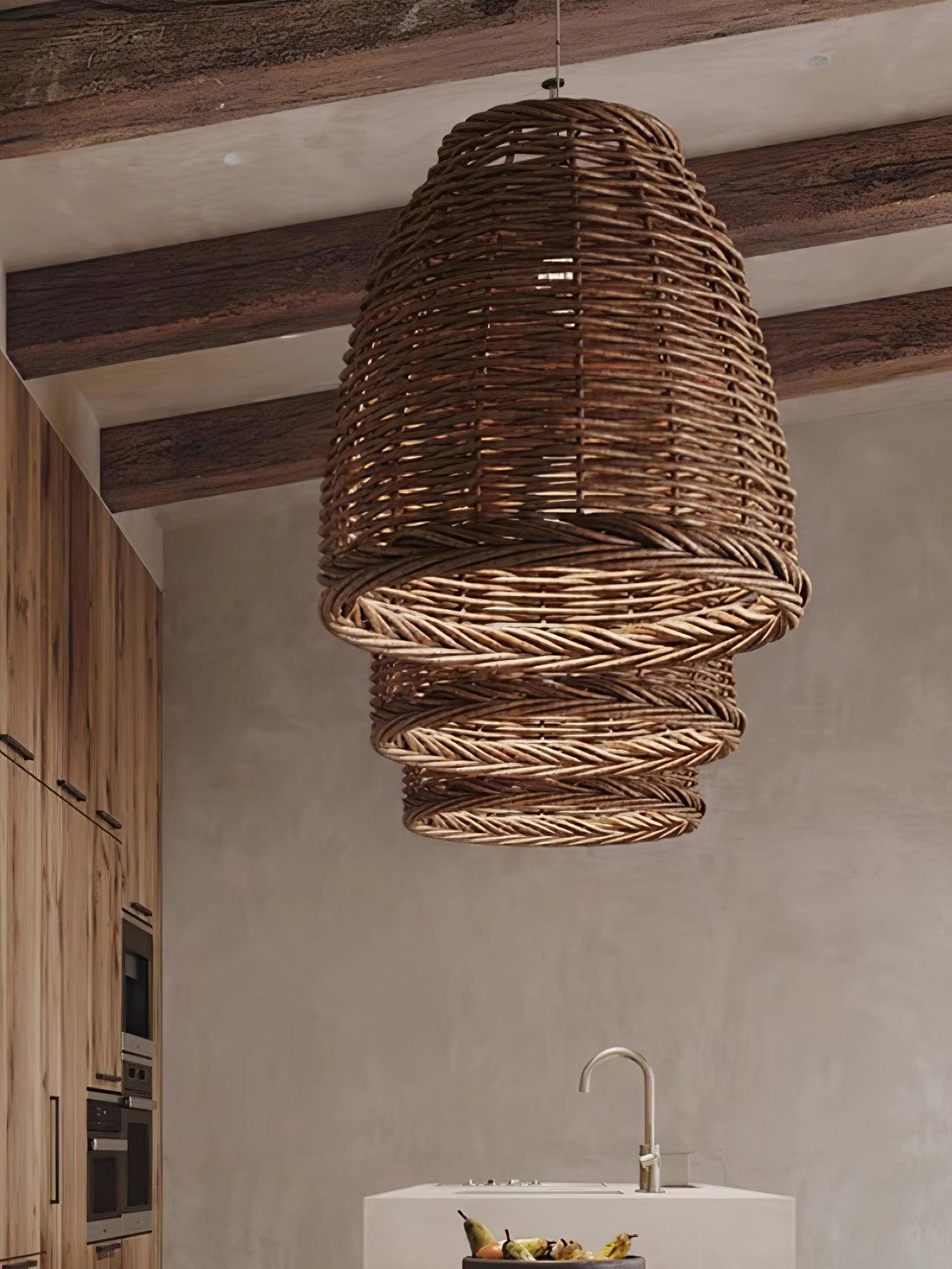 Wickora Lampe Pendante Rétro en Osier - Neutralighting