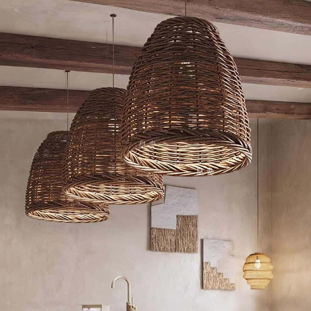 Wickora Lampe Pendante Rétro en Osier - Neutralighting