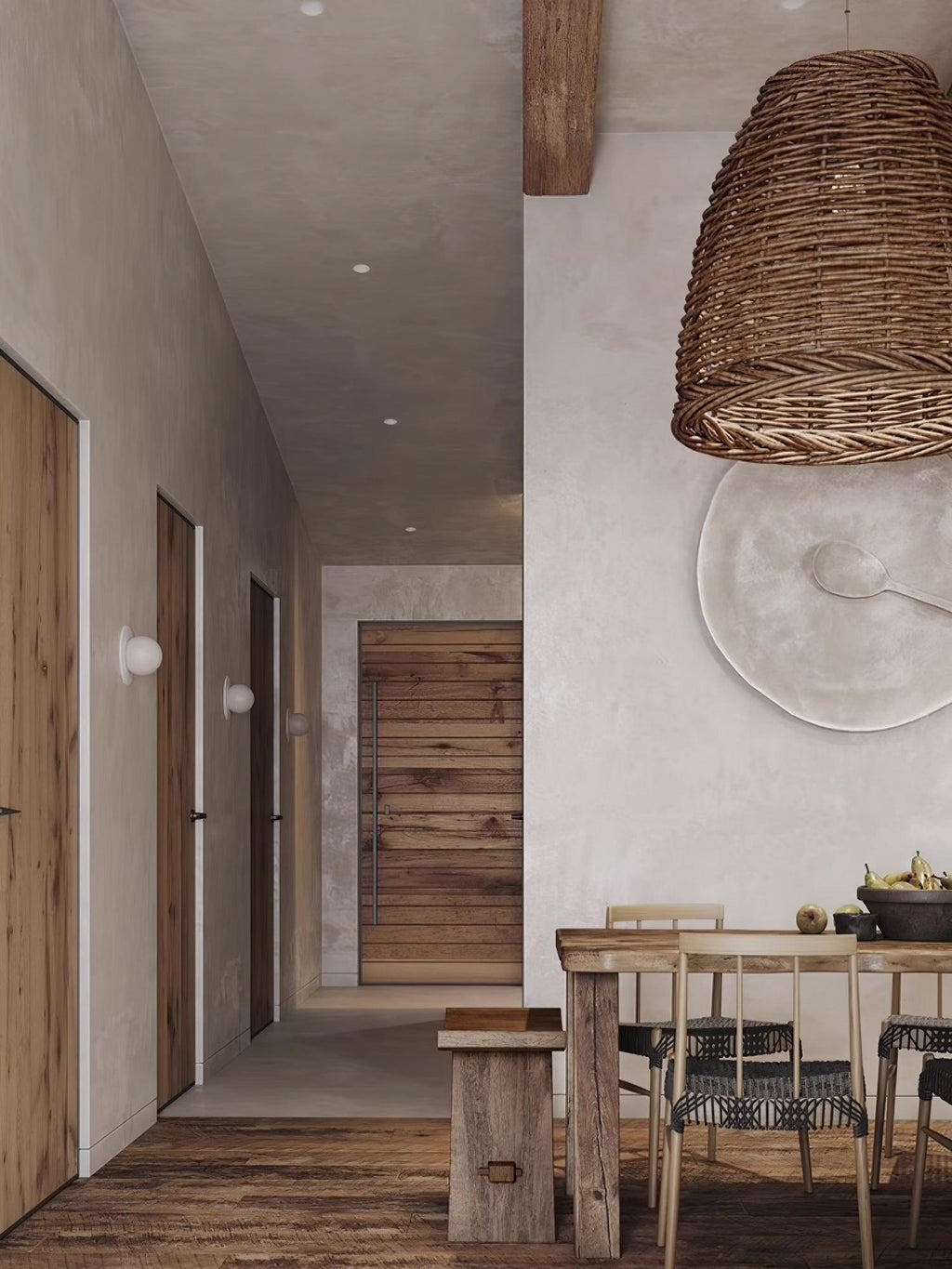 Wickora Lampe Pendante Rétro en Osier - Neutralighting