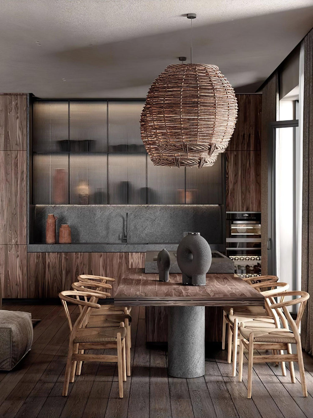 Wickora Lampe Pendante Rétro en Osier - Neutralighting