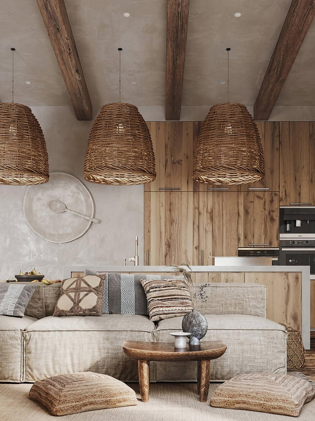 Wickora Lampe Pendante Rétro en Osier - Neutralighting