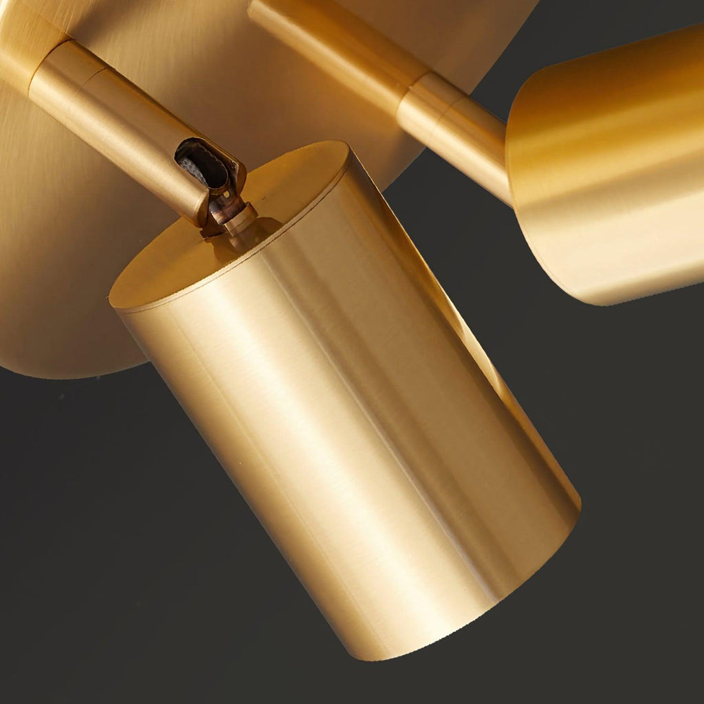 Solara Ceiling Lamp Brass Cylinder Adjustable Contemporary - Neutralighting