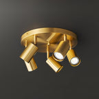 Solara Ceiling Lamp Brass Cylinder Adjustable Contemporary - Neutralighting