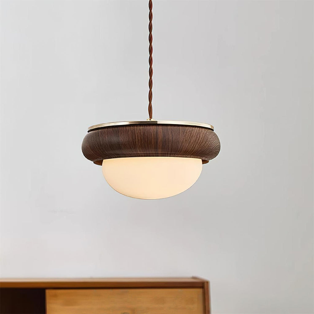 Quillon Lampe Suspendue en Anneau de Bois - Neutralighting