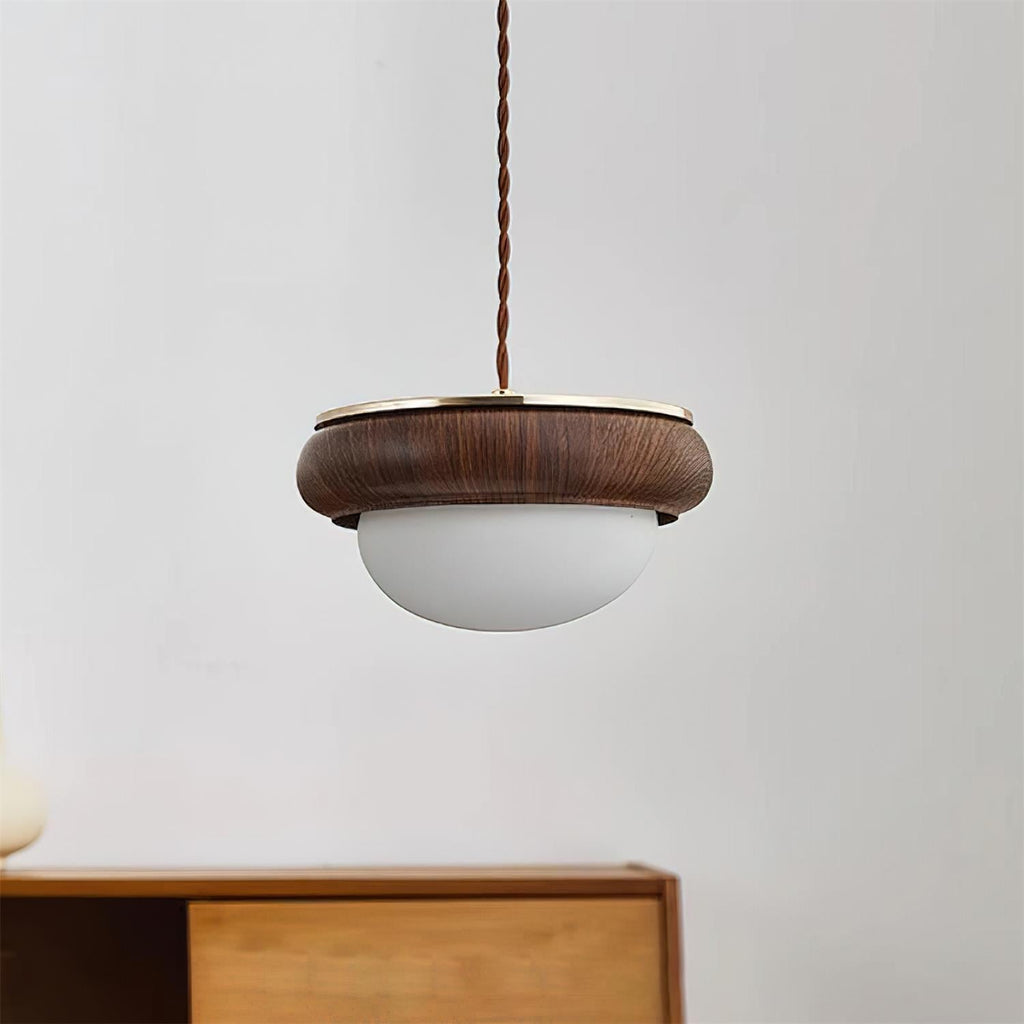 Quillon Lampe Suspendue en Anneau de Bois - Neutralighting