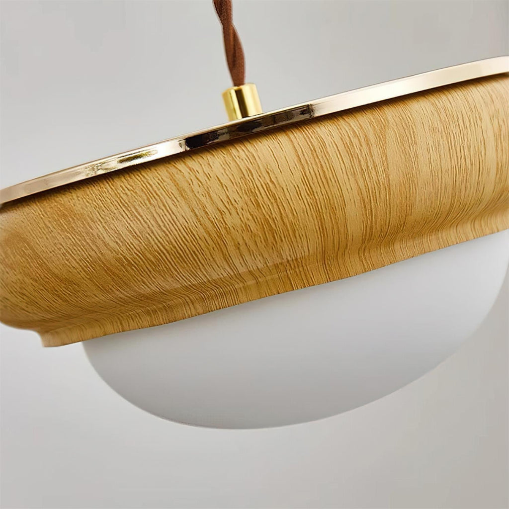 Quillon Lampe Suspendue en Anneau de Bois - Neutralighting