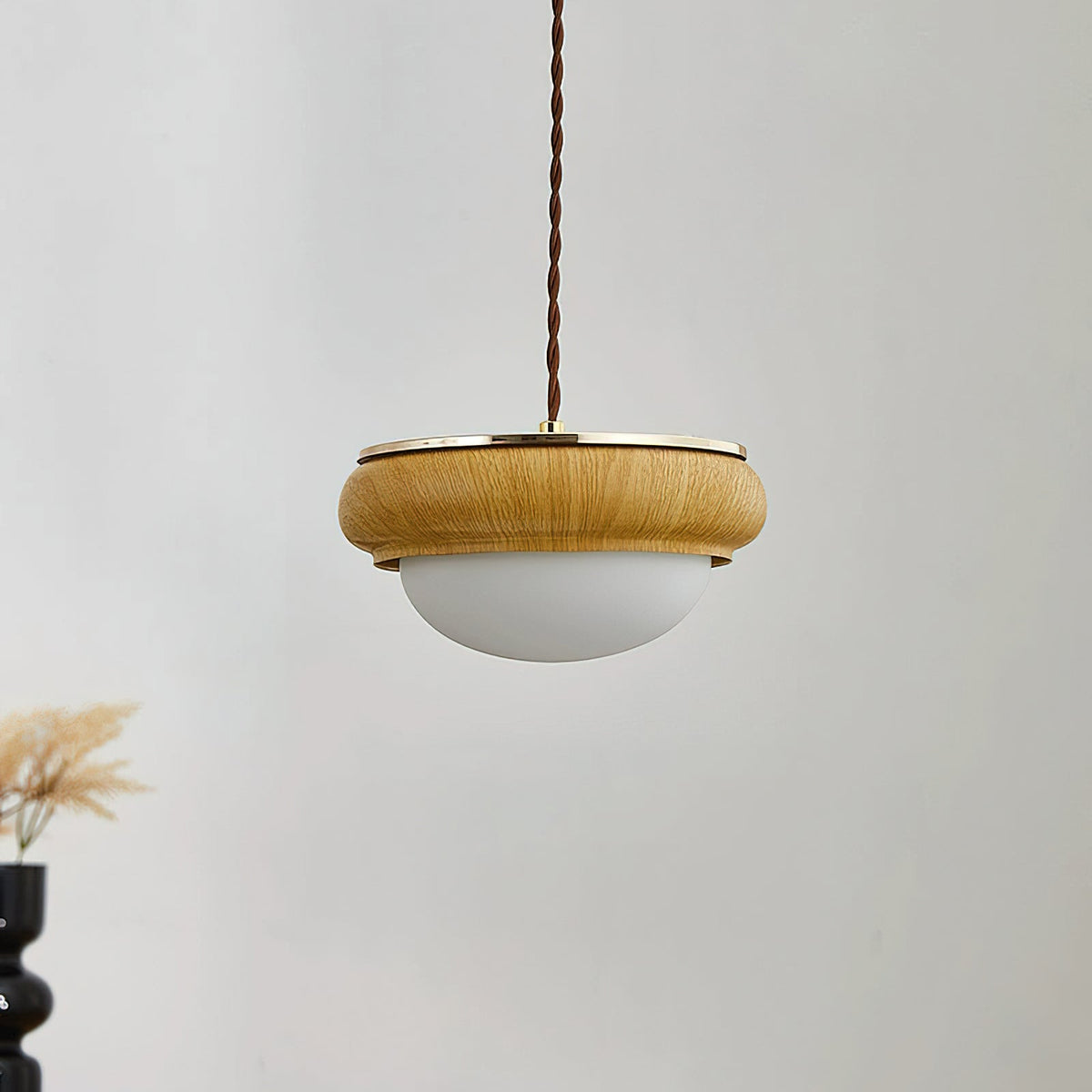 Quillon Lampe Suspendue en Anneau de Bois - Neutralighting