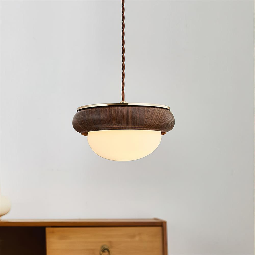 Quillon Lampe Suspendue en Anneau de Bois - Neutralighting