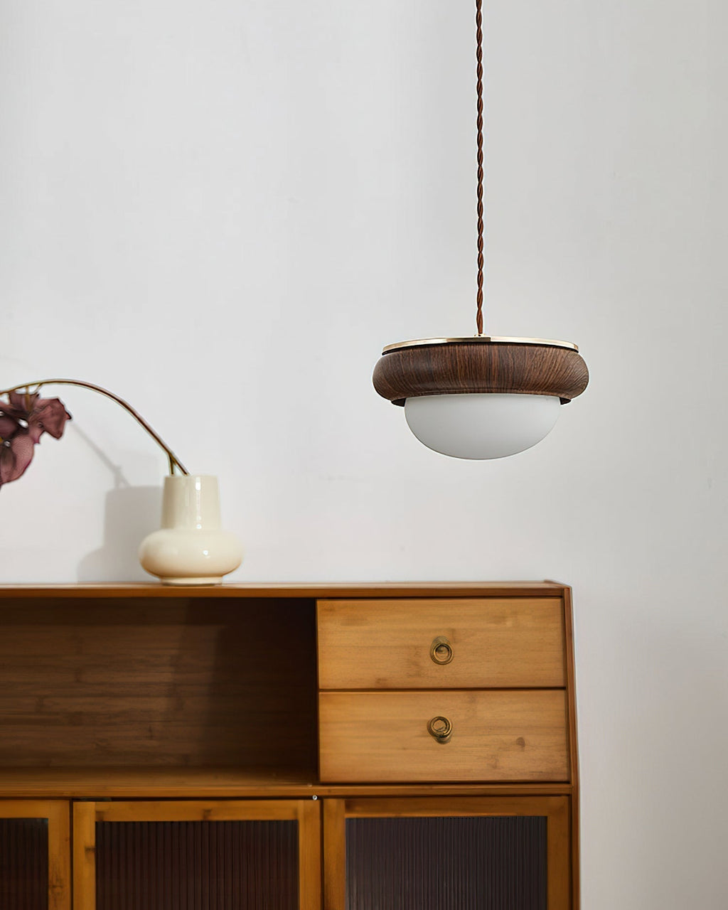 Quillon Lampe Suspendue en Anneau de Bois - Neutralighting