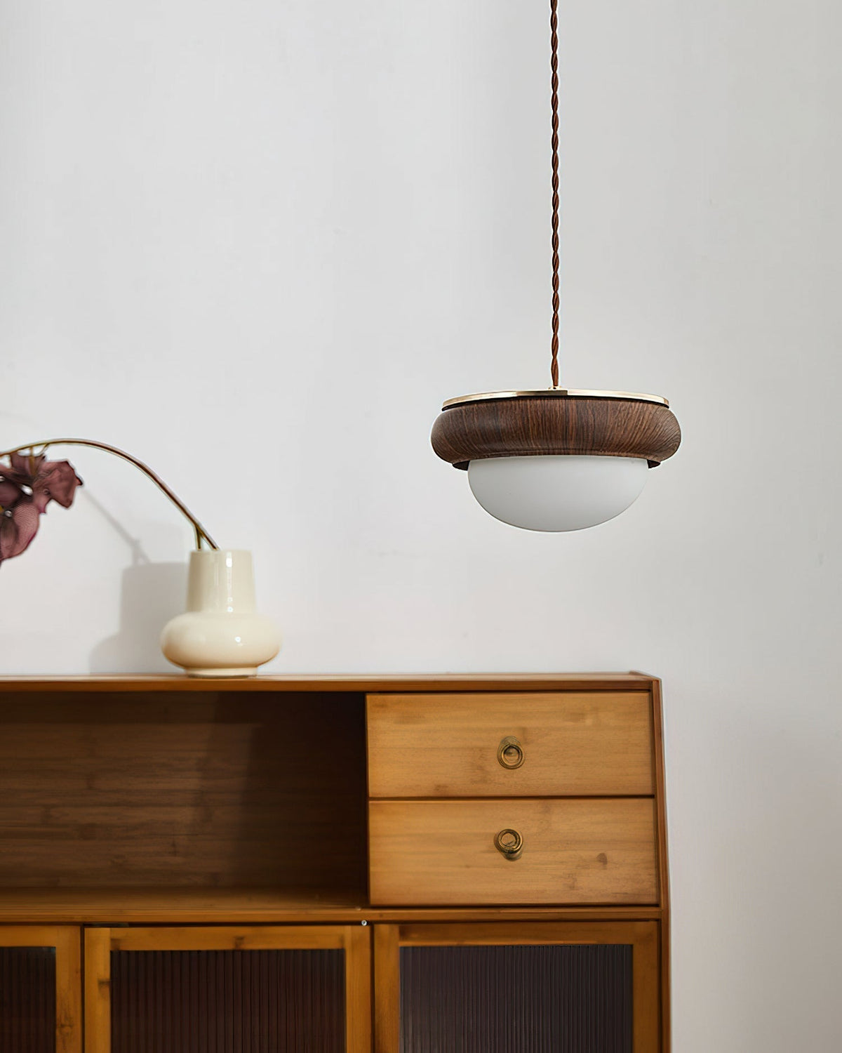 Quillon Lampe Suspendue en Anneau de Bois - Neutralighting