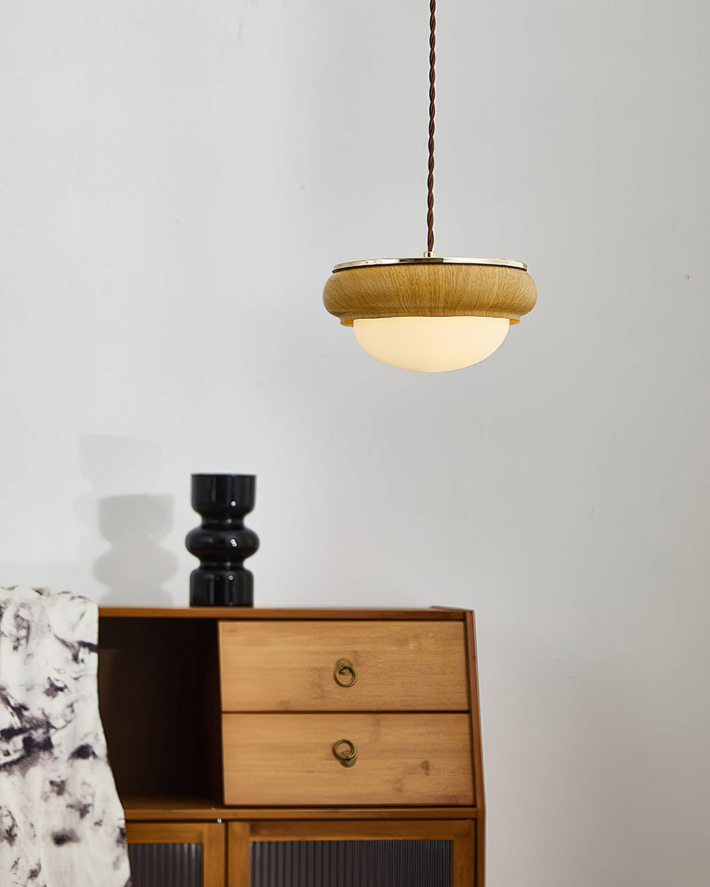 Quillon Lampe Suspendue en Anneau de Bois - Neutralighting