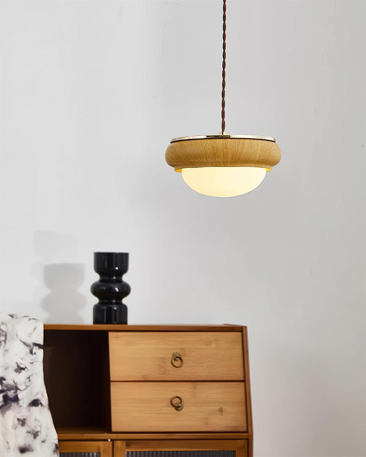 Quillon Lampe Suspendue en Anneau de Bois - Neutralighting