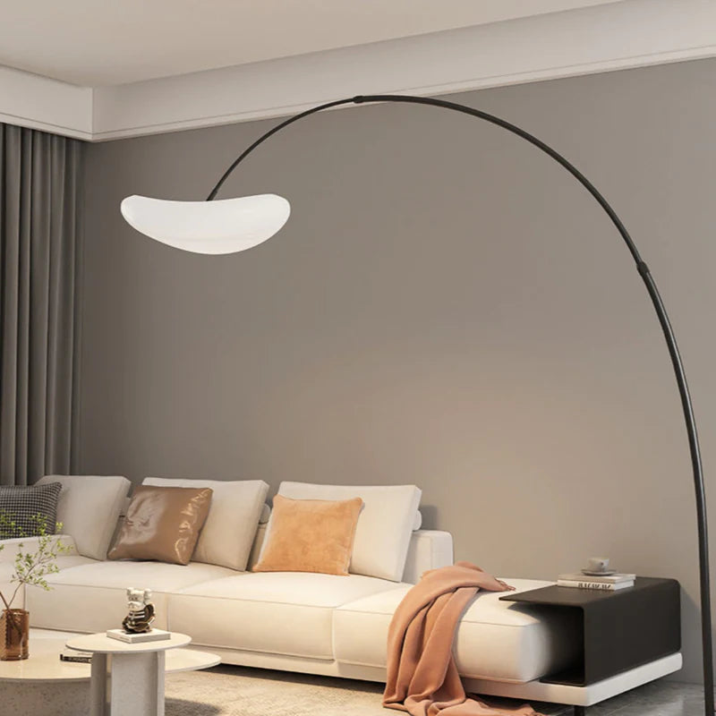 Aria Design Lampadaire Arc Simple Métal Blanc/Noir Salon - Neutralighting