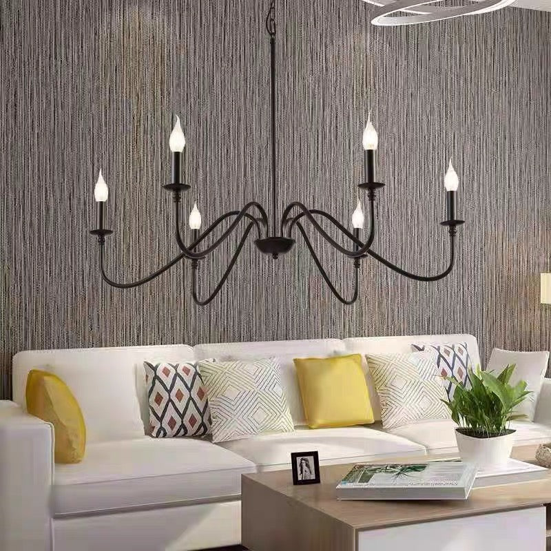 Silva Grande Luminaires Suspensions Vintage LED Métal Noir/Doré Salon - Neutralighting