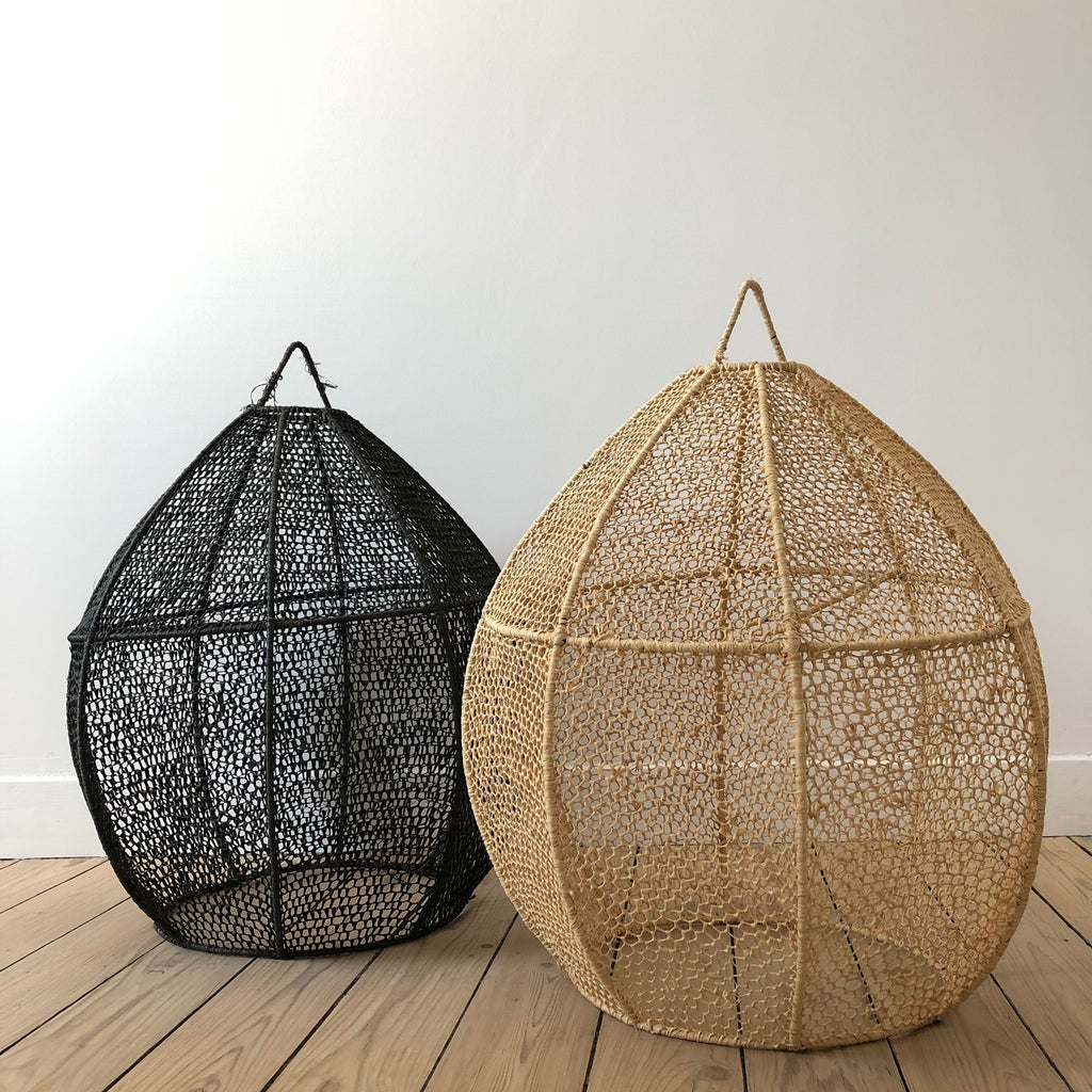 Suspension en dentelle de raphia - Boule