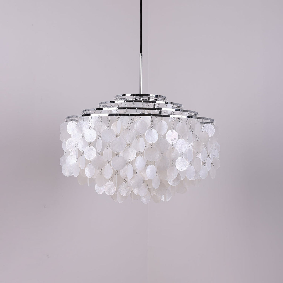 Lustra Suspension Lampe Anneau Rond en Coquillage - Neutralighting
