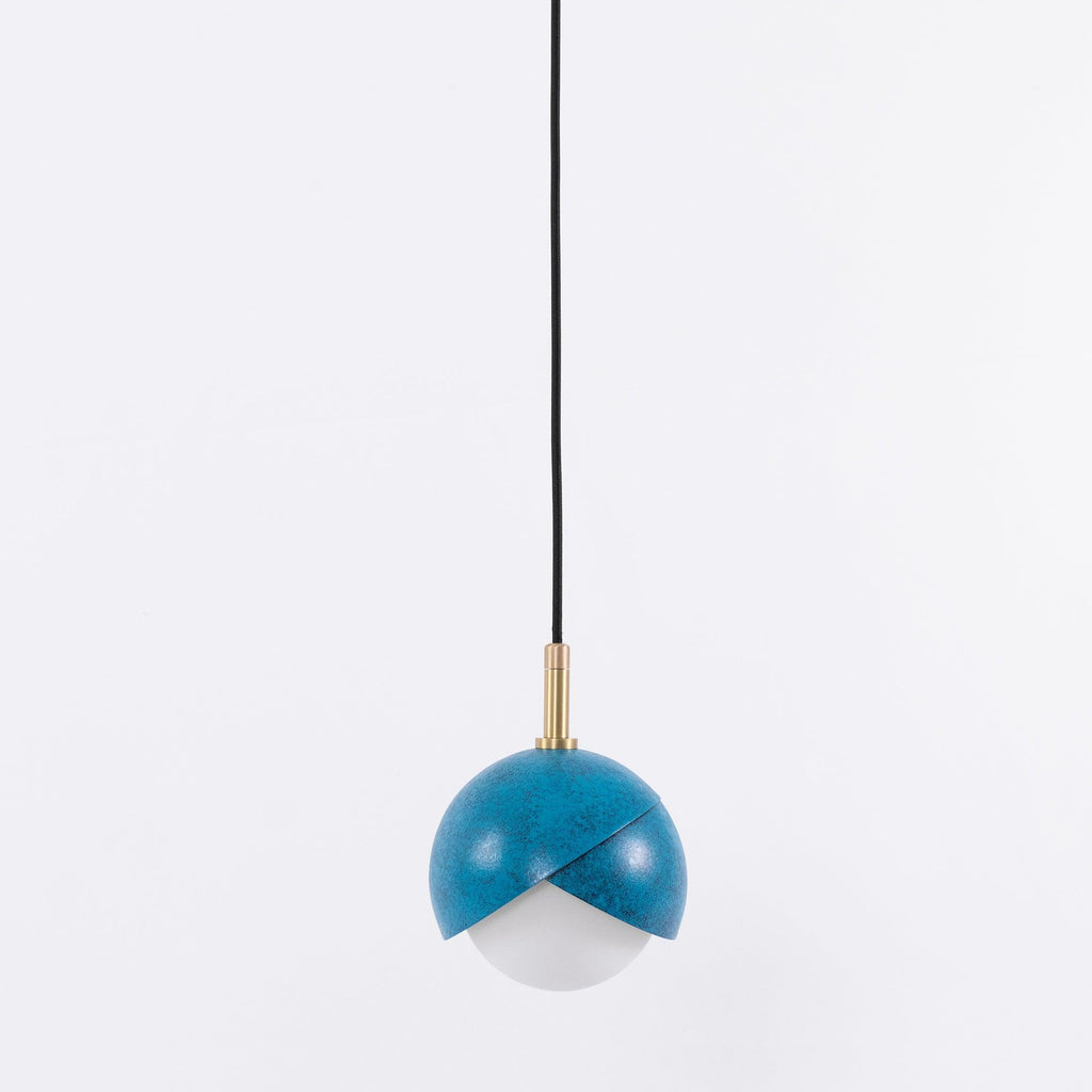 Solara Lampe Suspendue en Laiton Globe Opale Emboîté Moderne - Neutralighting