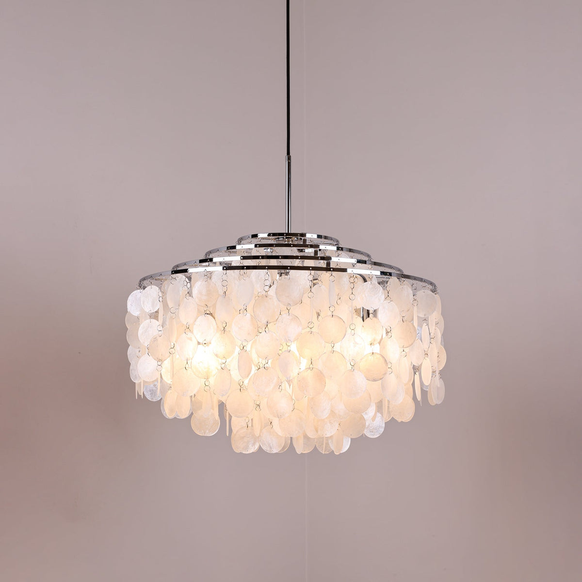 Lustra Suspension Lampe Anneau Rond en Coquillage - Neutralighting
