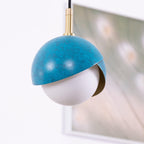 Solara Lampe Suspendue en Laiton Globe Opale Emboîté Moderne - Neutralighting