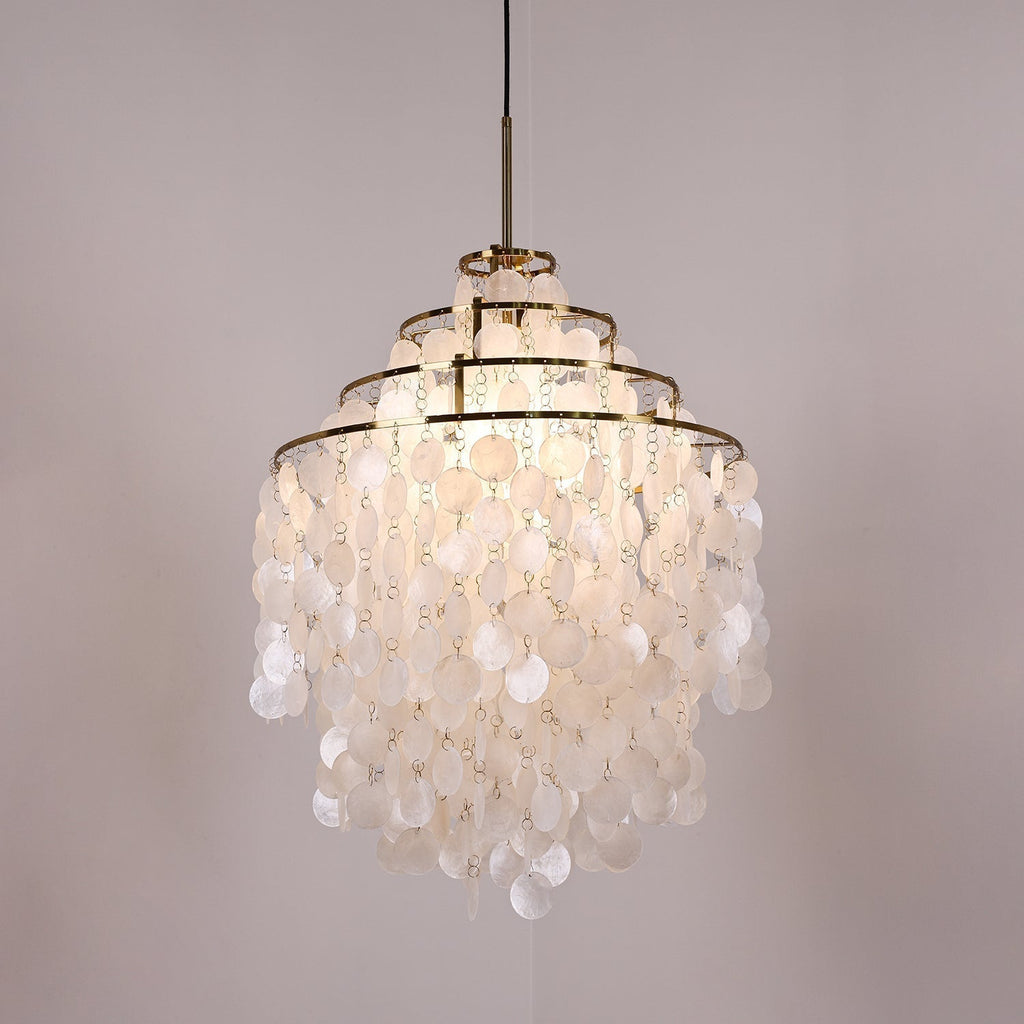 Lustra Suspension Lampe Anneau Rond en Coquillage - Neutralighting
