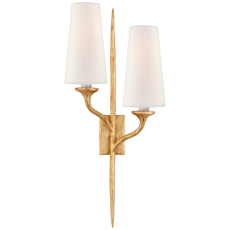 Velirara Applique Murale Tissu Laiton Industriel Vintage - Neutralighting