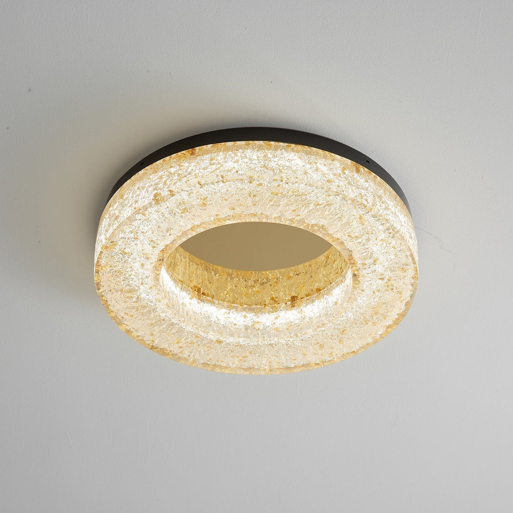 AshaionisPlafonnier en Résine Cercle Craqué Glacé - Neutralighting