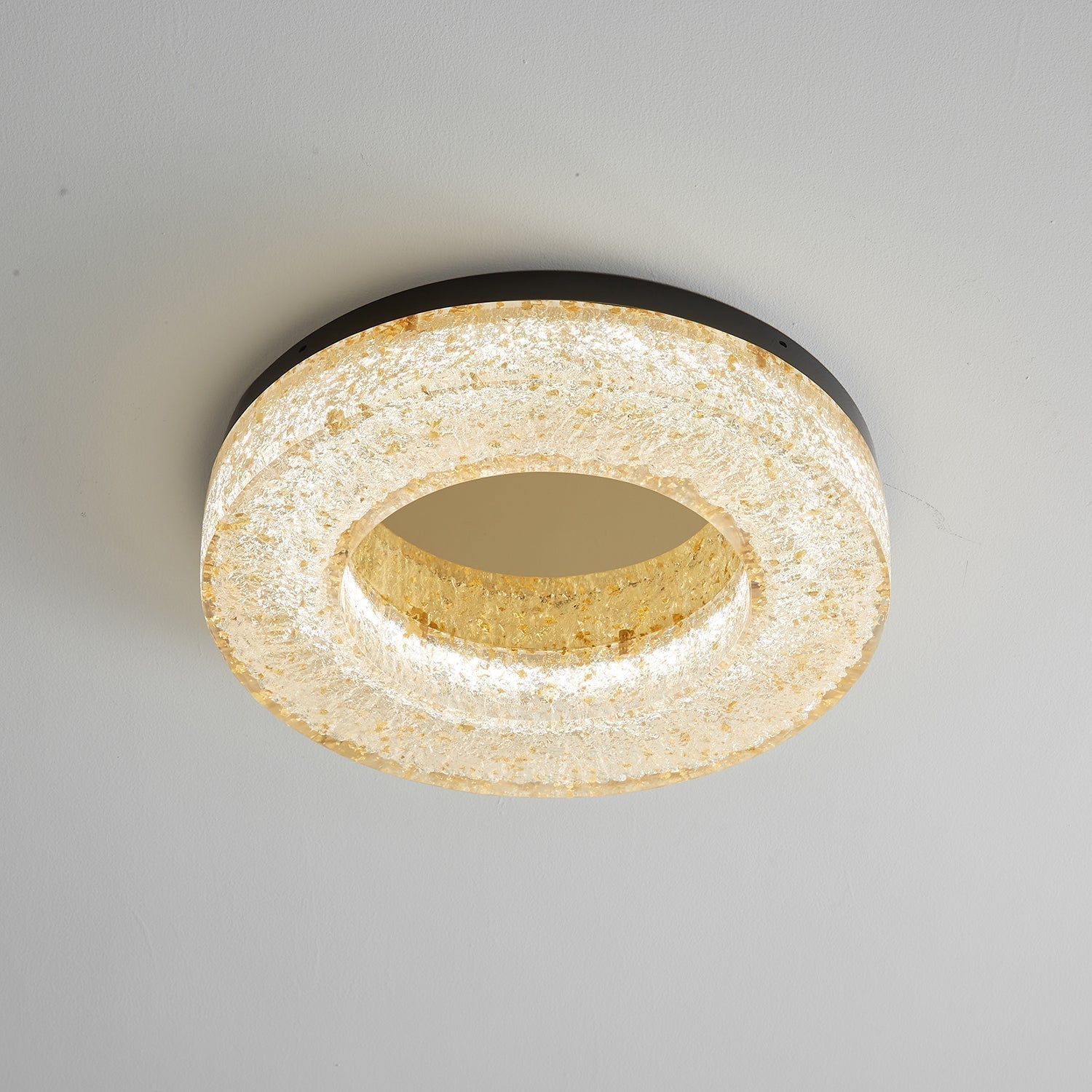 AshaionisPlafonnier en Résine Cercle Craqué Glacé - Neutralighting