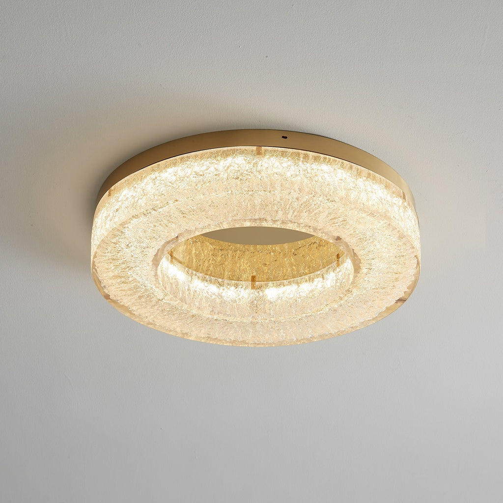 AshaionisPlafonnier en Résine Cercle Craqué Glacé - Neutralighting