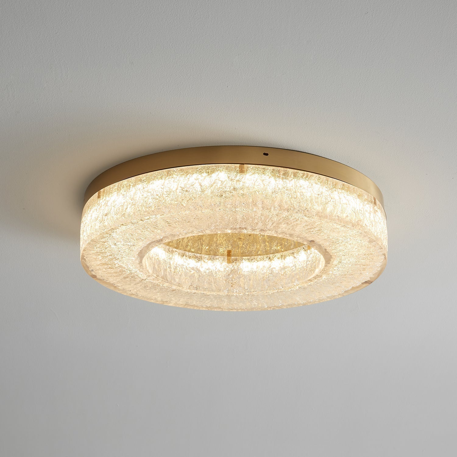 AshaionisPlafonnier en Résine Cercle Craqué Glacé - Neutralighting