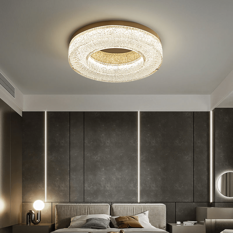 AshaionisPlafonnier en Résine Cercle Craqué Glacé - Neutralighting