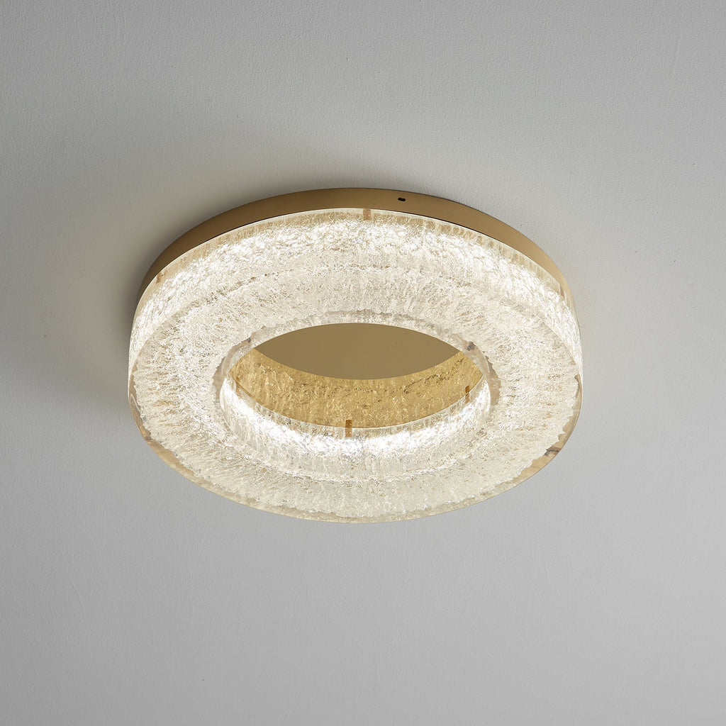 AshaionisPlafonnier en Résine Cercle Craqué Glacé - Neutralighting