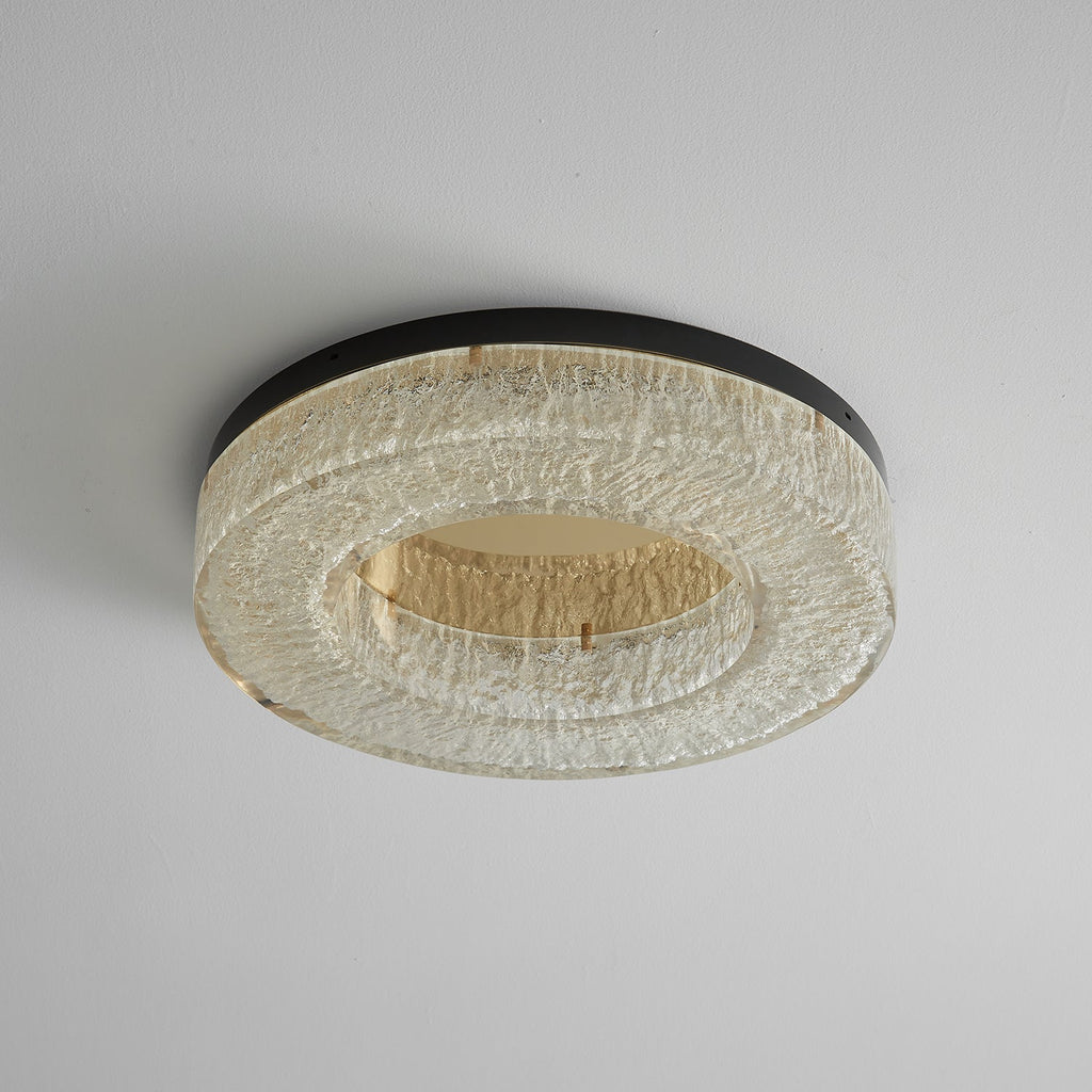 AshaionisPlafonnier en Résine Cercle Craqué Glacé - Neutralighting