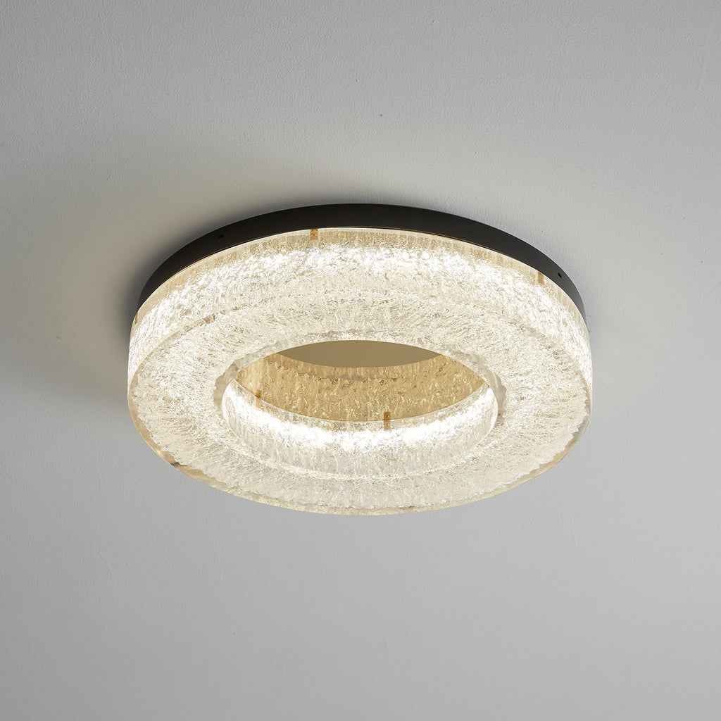 AshaionisPlafonnier en Résine Cercle Craqué Glacé - Neutralighting