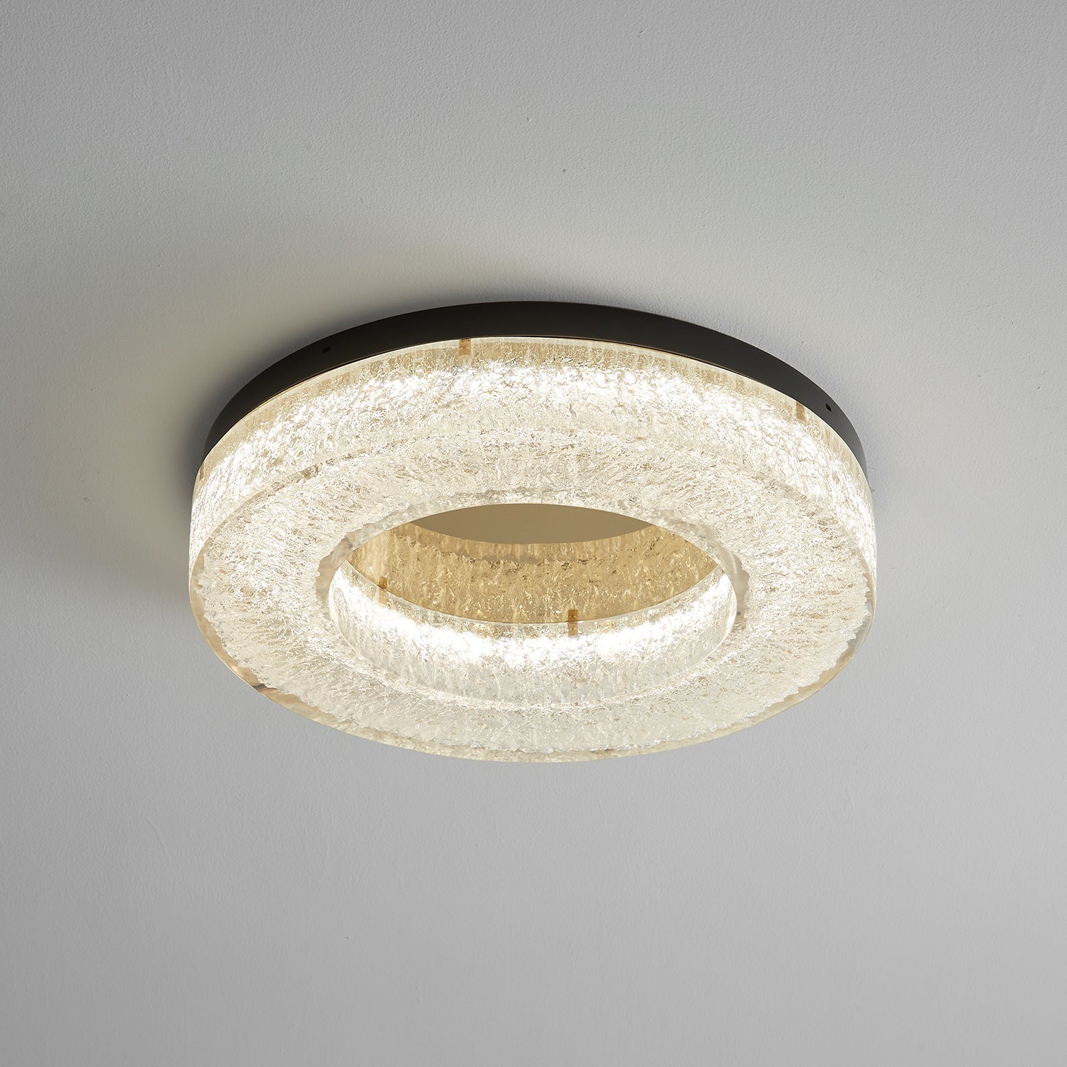 AshaionisPlafonnier en Résine Cercle Craqué Glacé - Neutralighting
