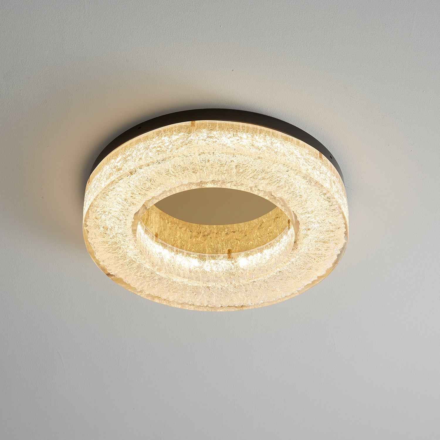 AshaionisPlafonnier en Résine Cercle Craqué Glacé - Neutralighting