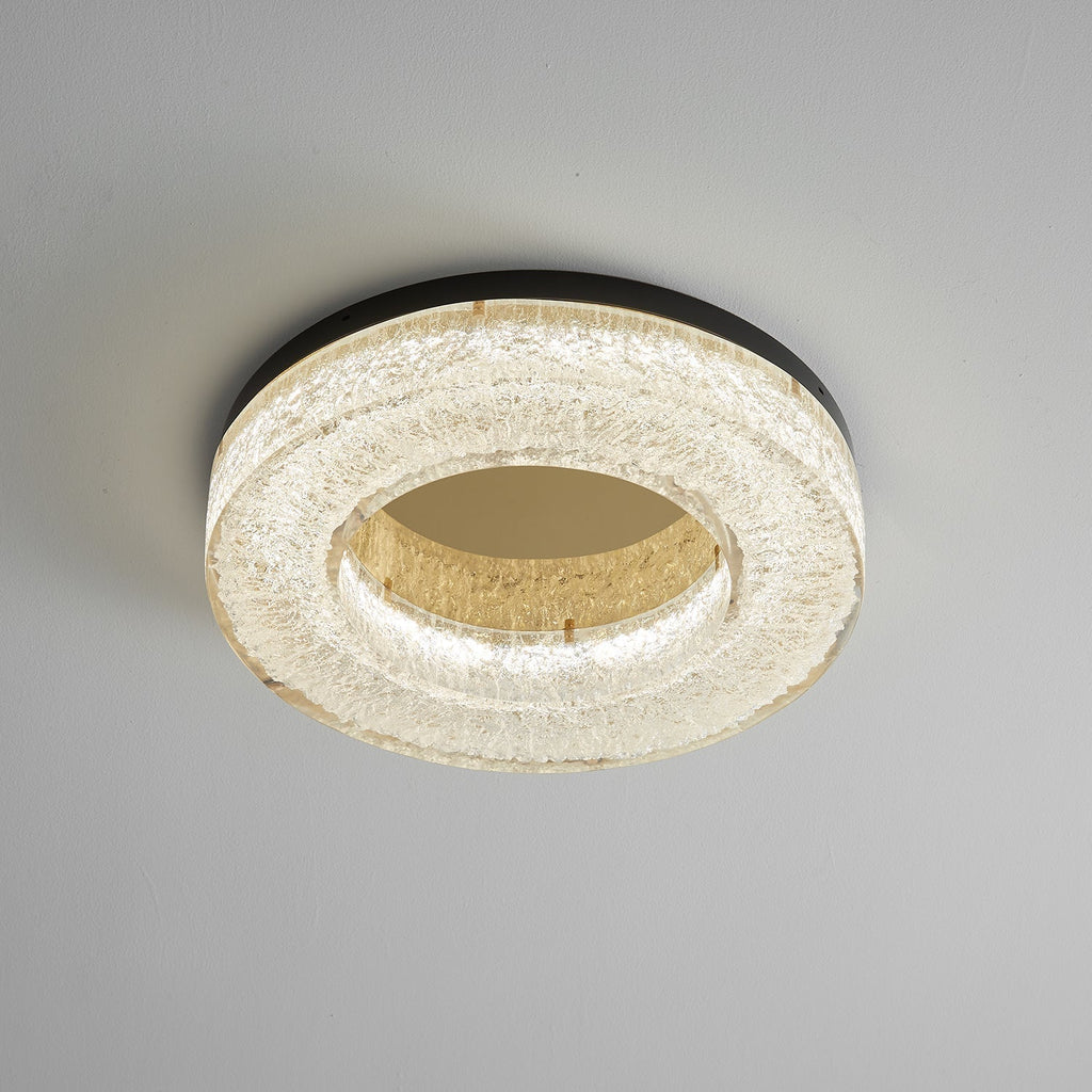 AshaionisPlafonnier en Résine Cercle Craqué Glacé - Neutralighting