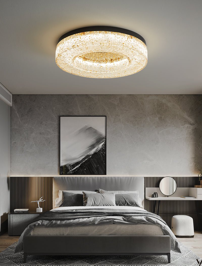 AshaionisPlafonnier en Résine Cercle Craqué Glacé - Neutralighting