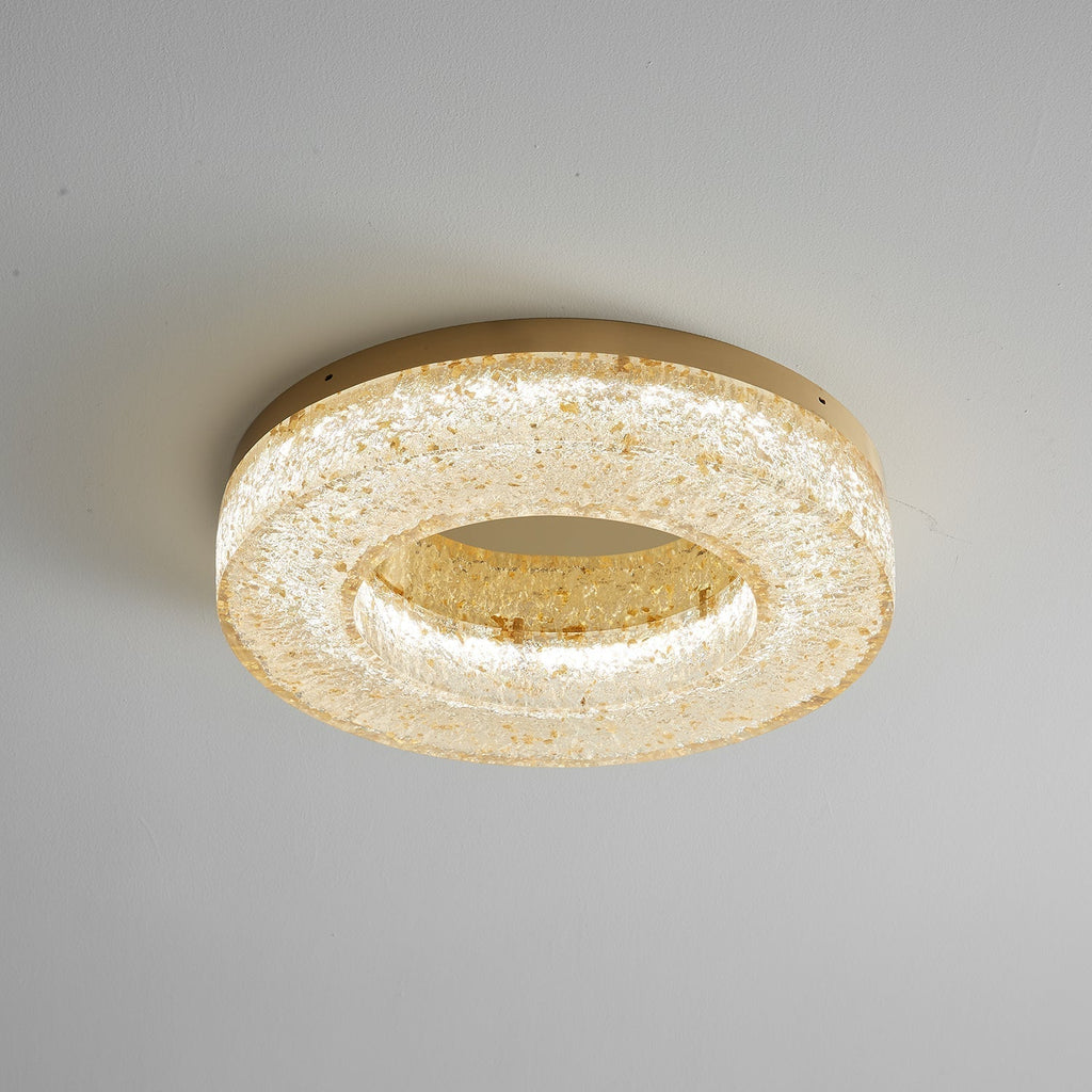 AshaionisPlafonnier en Résine Cercle Craqué Glacé - Neutralighting