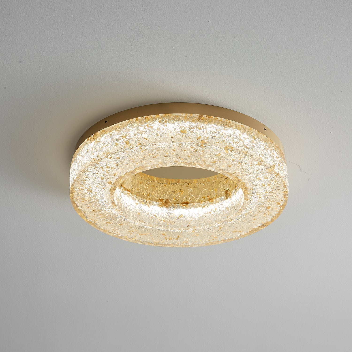 AshaionisPlafonnier en Résine Cercle Craqué Glacé - Neutralighting