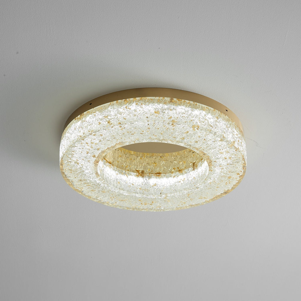 AshaionisPlafonnier en Résine Cercle Craqué Glacé - Neutralighting