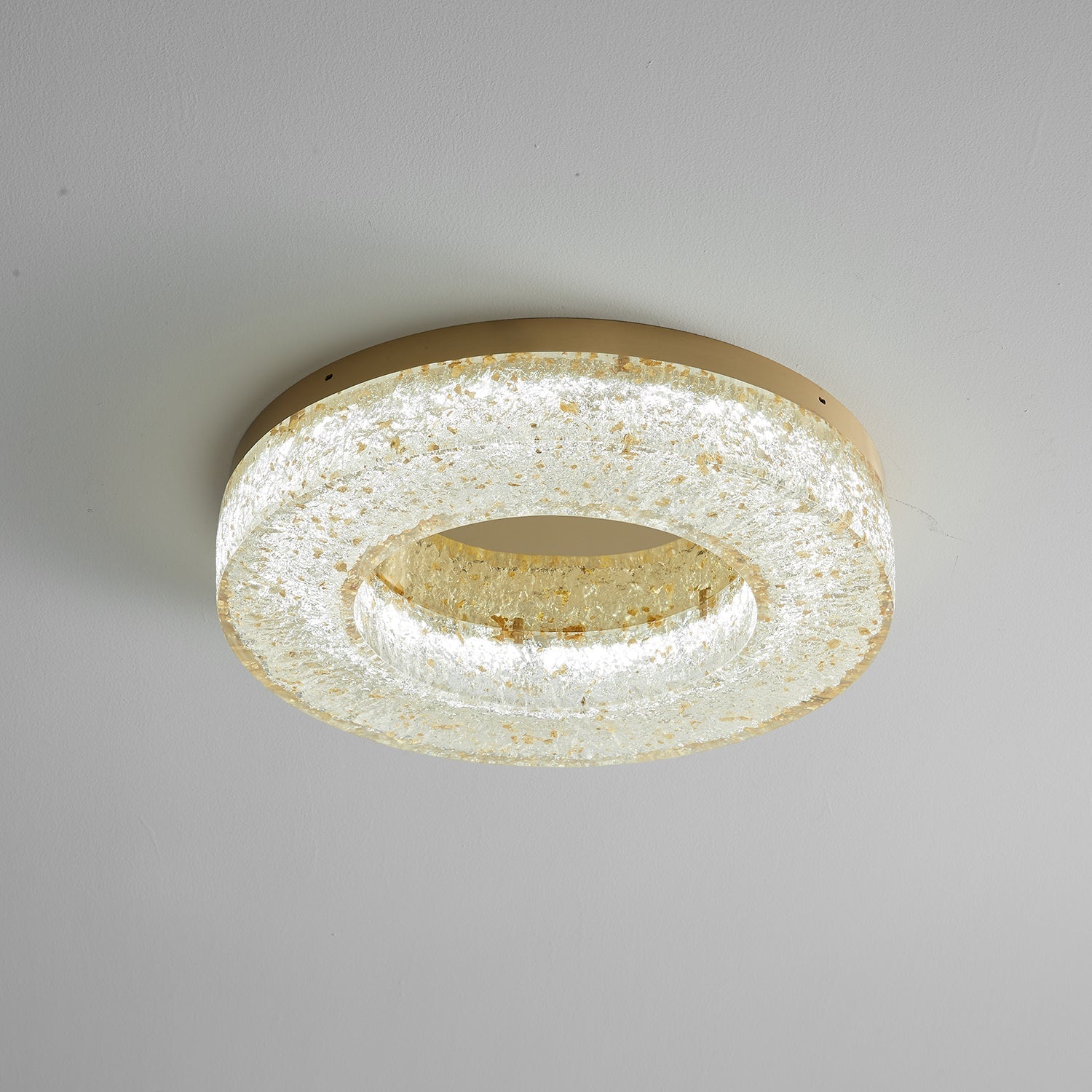 AshaionisPlafonnier en Résine Cercle Craqué Glacé - Neutralighting