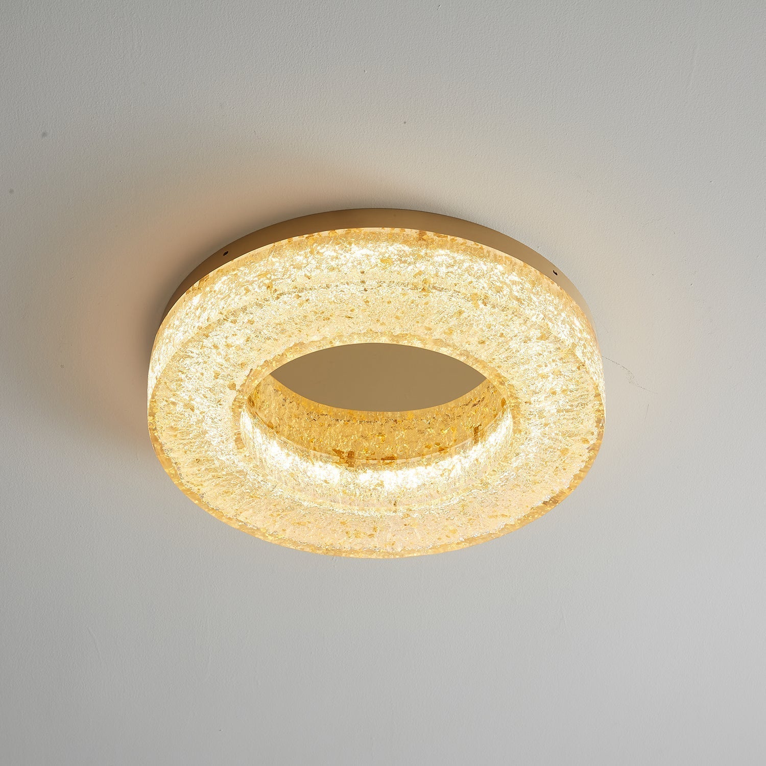 AshaionisPlafonnier en Résine Cercle Craqué Glacé - Neutralighting