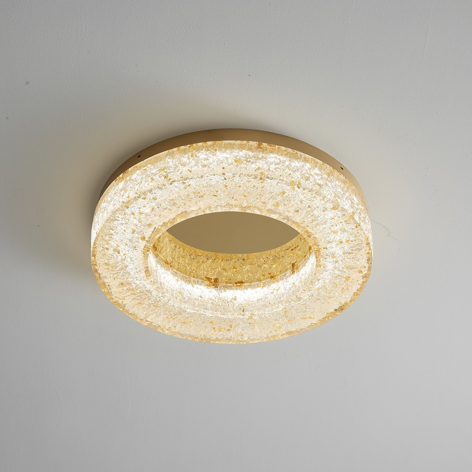 AshaionisPlafonnier en Résine Cercle Craqué Glacé - Neutralighting