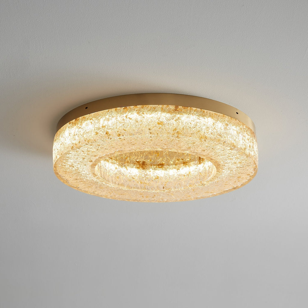 AshaionisPlafonnier en Résine Cercle Craqué Glacé - Neutralighting