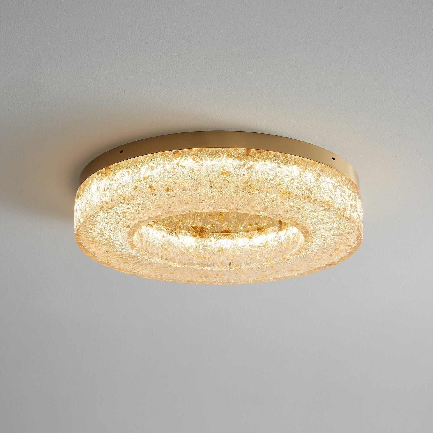 AshaionisPlafonnier en Résine Cercle Craqué Glacé - Neutralighting