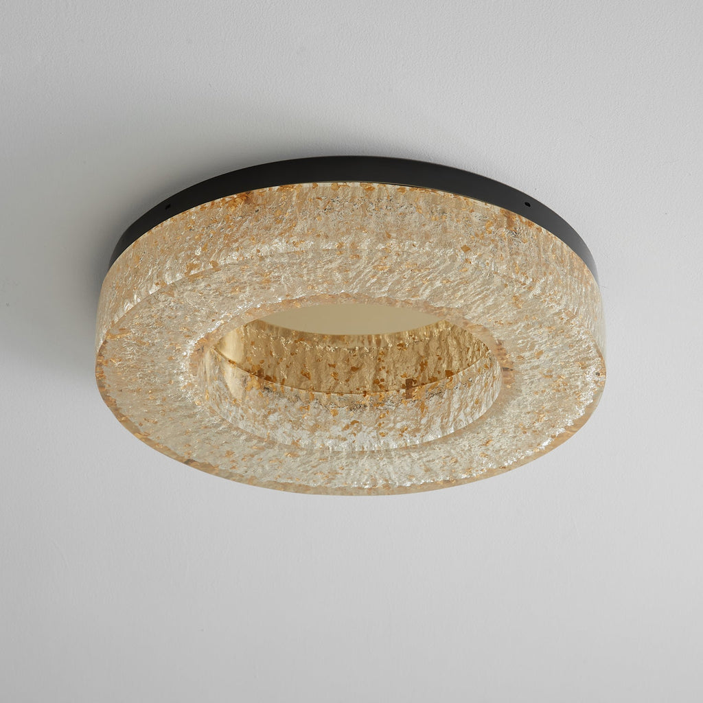 AshaionisPlafonnier en Résine Cercle Craqué Glacé - Neutralighting