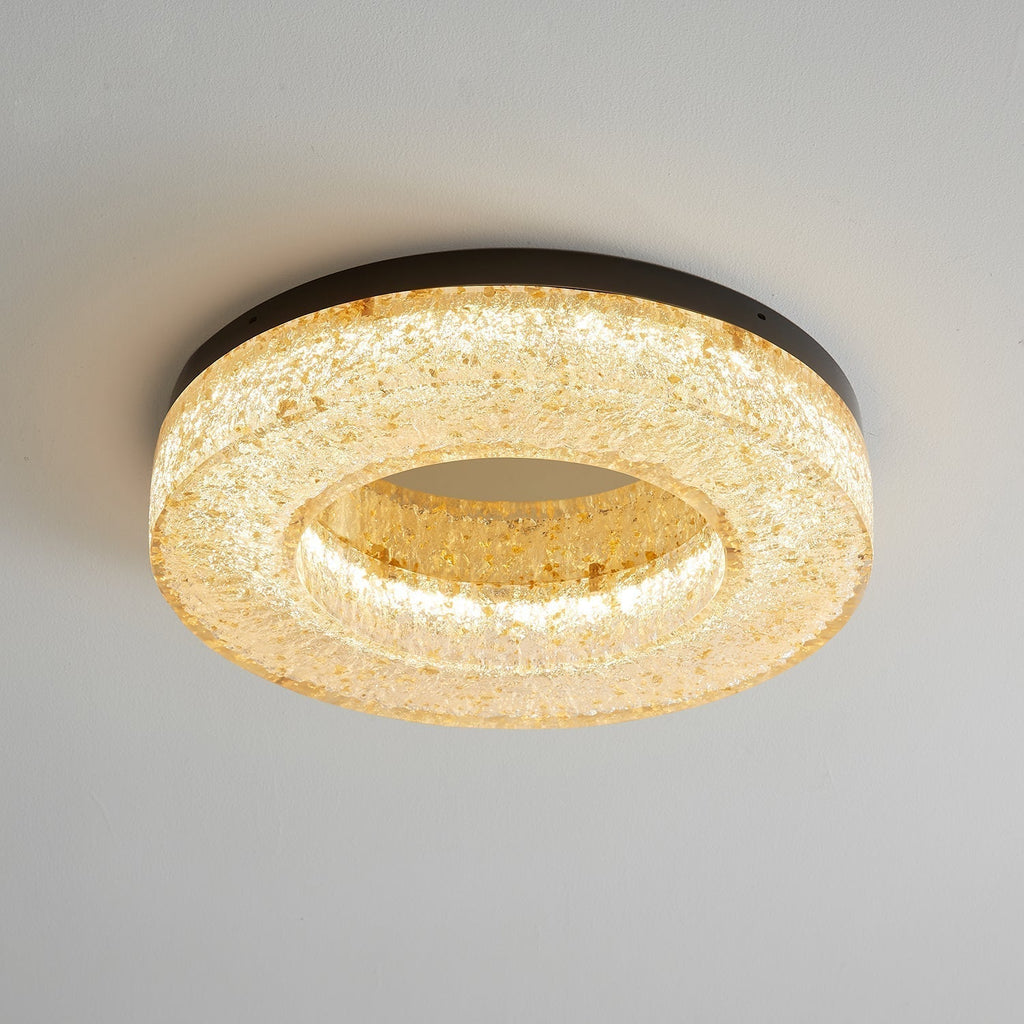 AshaionisPlafonnier en Résine Cercle Craqué Glacé - Neutralighting