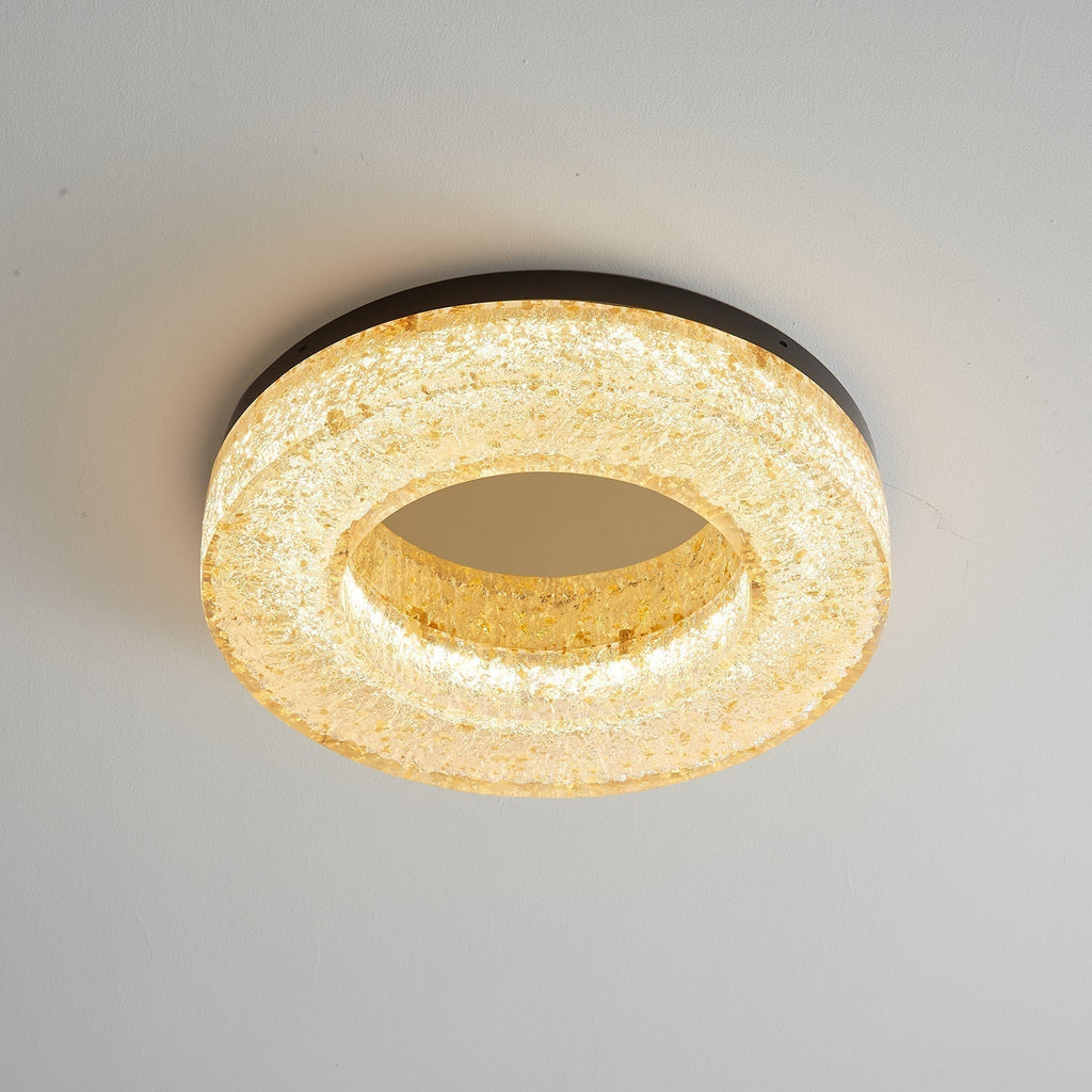 AshaionisPlafonnier en Résine Cercle Craqué Glacé - Neutralighting