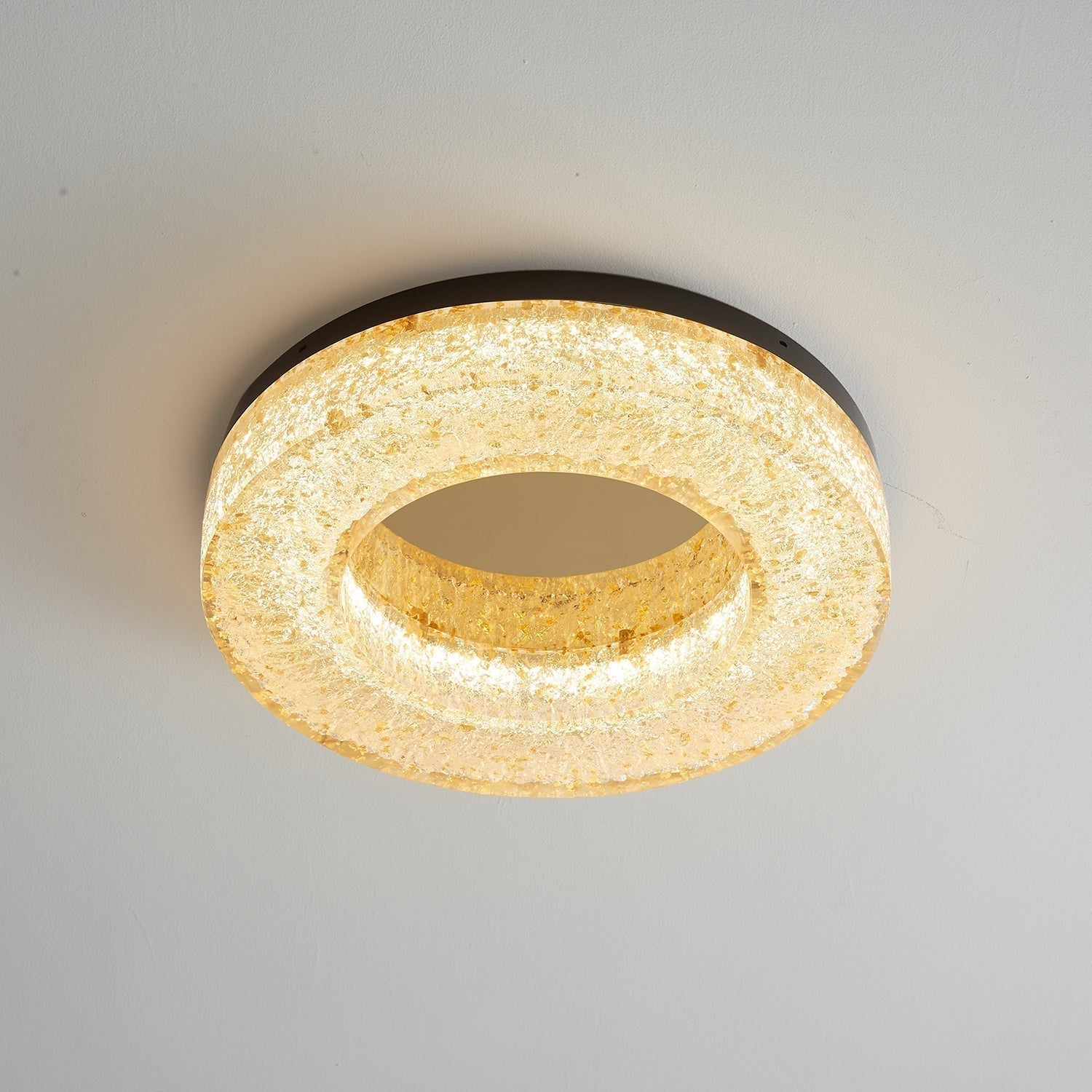 AshaionisPlafonnier en Résine Cercle Craqué Glacé - Neutralighting