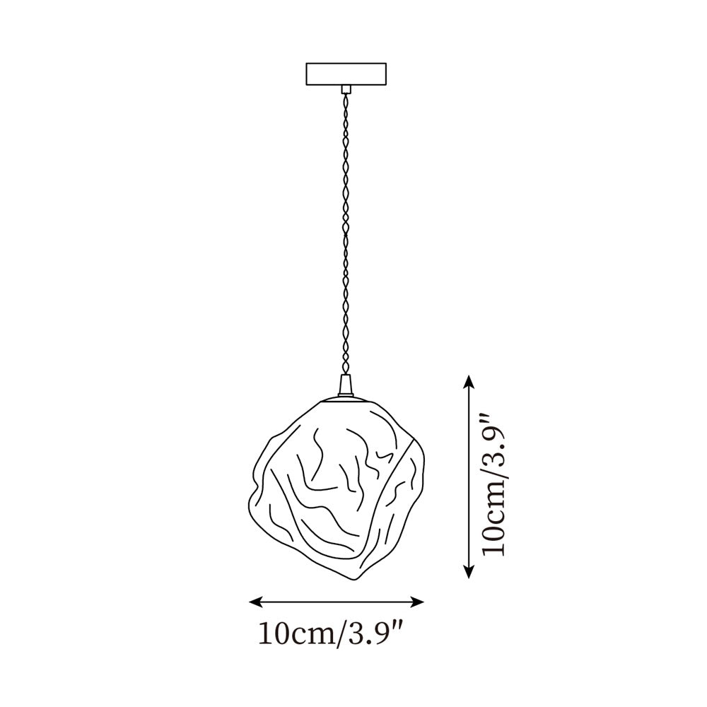 Virelli Lampe Pendante Bois de Noyer Abat-jour Cube en Verre Sculptural Chic - Neutralighting